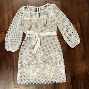 White House black market white lace dress